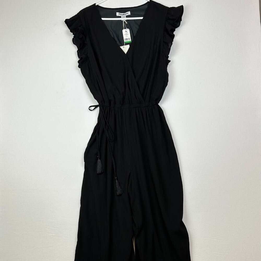 Tommy Bahama Oasis Waves Gauze Jumpsuit s/ruffle sleeve in Black